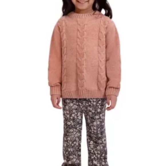 Girls Size 2T DKNY 2-Piece Chenille Sweater & Leggings / Pants Set Outfit - Picture 1 of 8